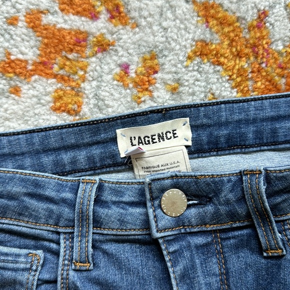 L’AGENCE High Rise Dark Wash Skinny Jeans - Picture 2 of 12